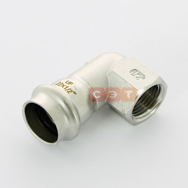 Угол 90° с ВР пресс нержавеющий  22 х   1/2"  UniFitt